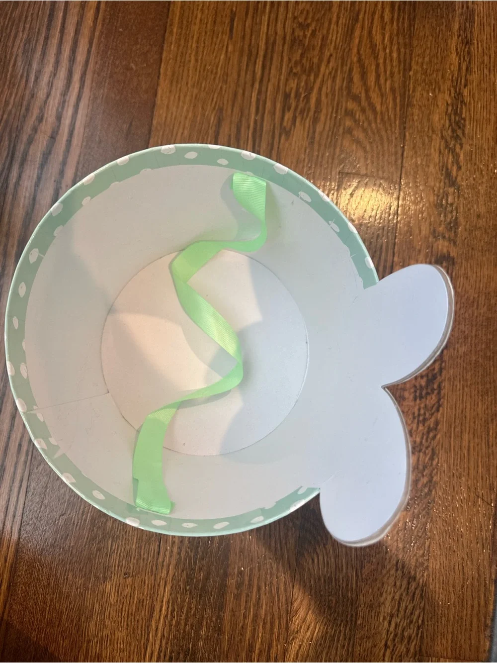 Spritz Mint Bunny Treat Bucket with Pink Accents